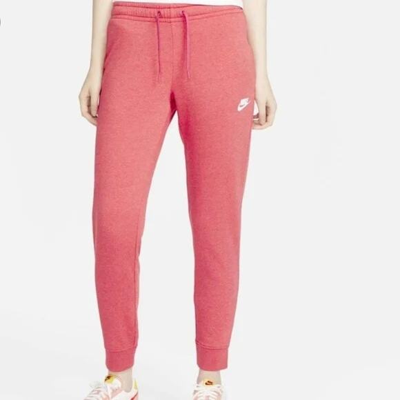 NEW Nike Club Fleece Leggings Women’s Size Medium Peach BV4087-622 Essentials - Picture 3 of 5